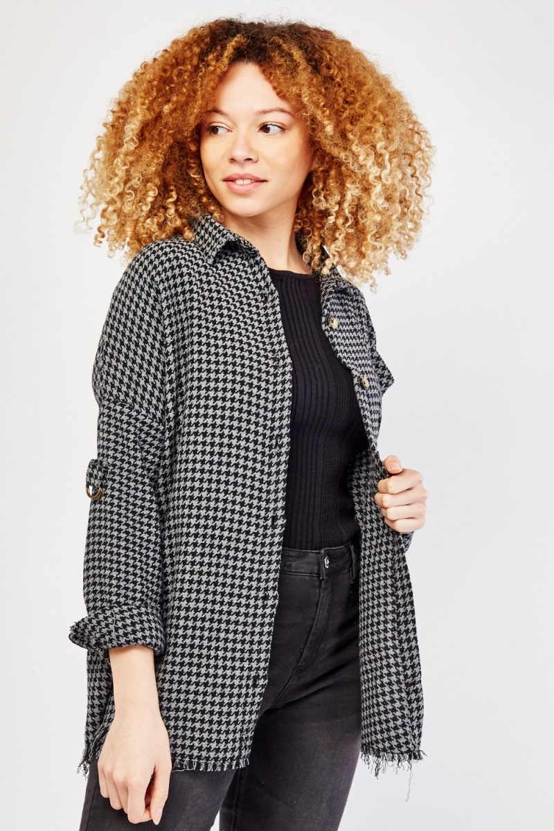 houndstooth overshirt