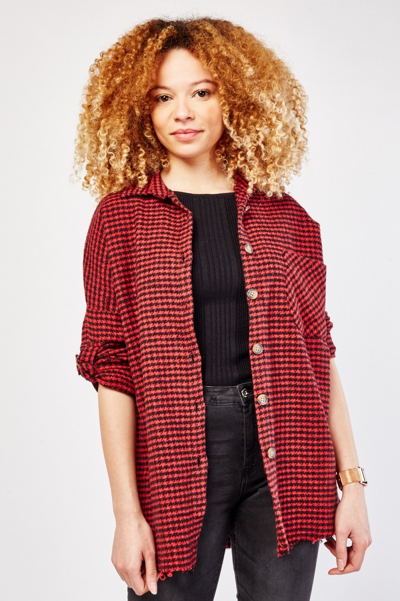 houndstooth overshirt