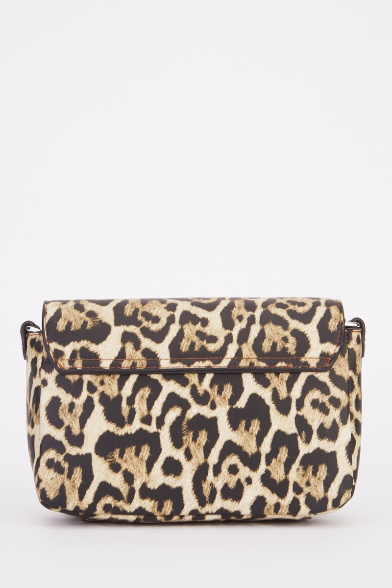 leopard strap cross body bag