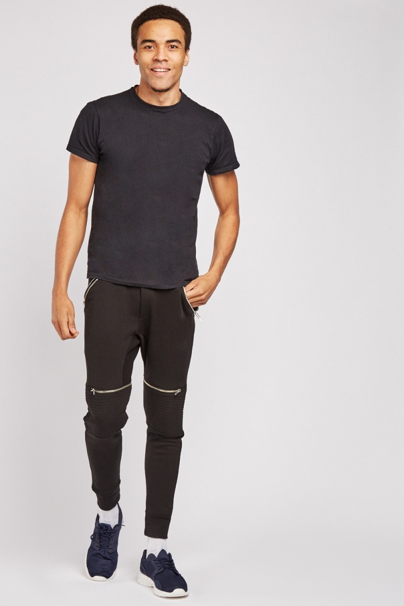 Mens Zip Detail Joggers - Just $7