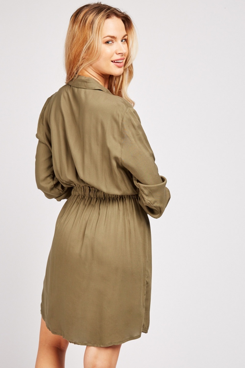 tight waist shirt dress