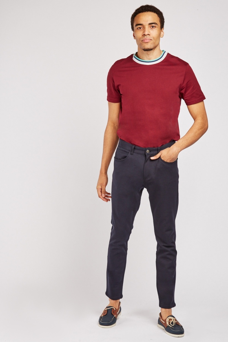 Mens Skinny Trousers - Camel or Navy - Just $7
