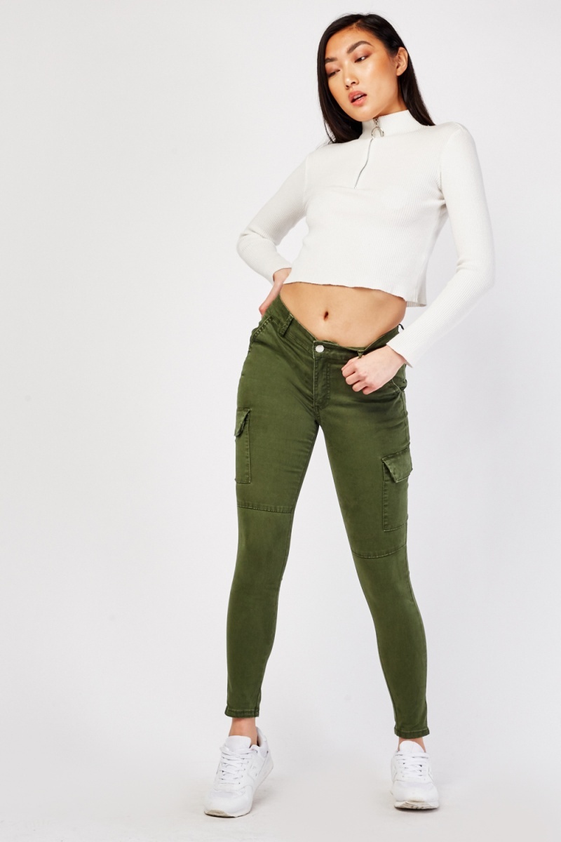 skinny combat trousers