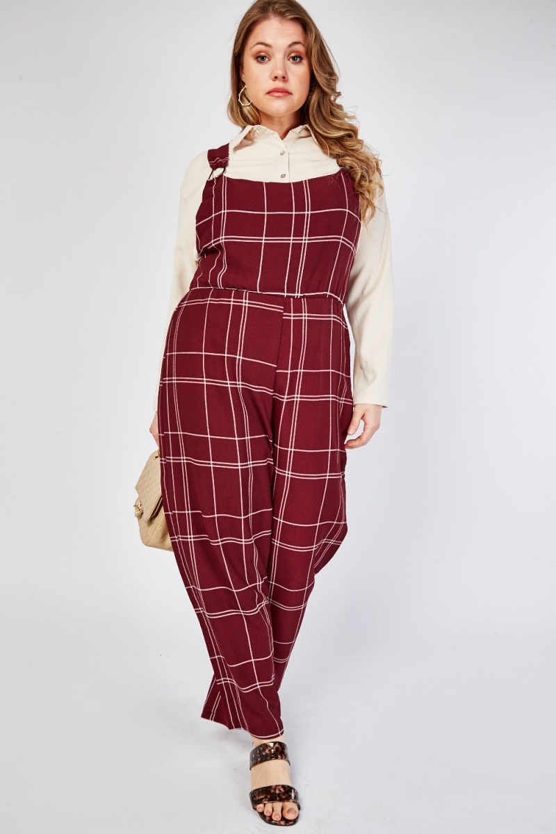 plaid jumpsuit