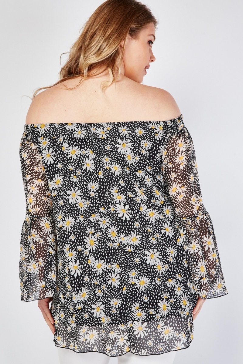 sheer daisy blouse