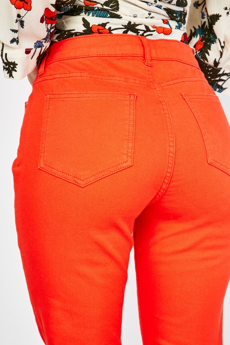 topshop orange trousers