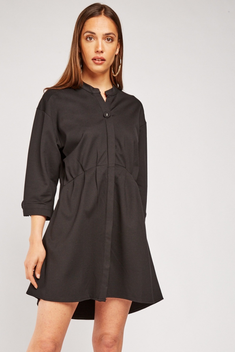 Pleated Panel Flared Dress - Just $3