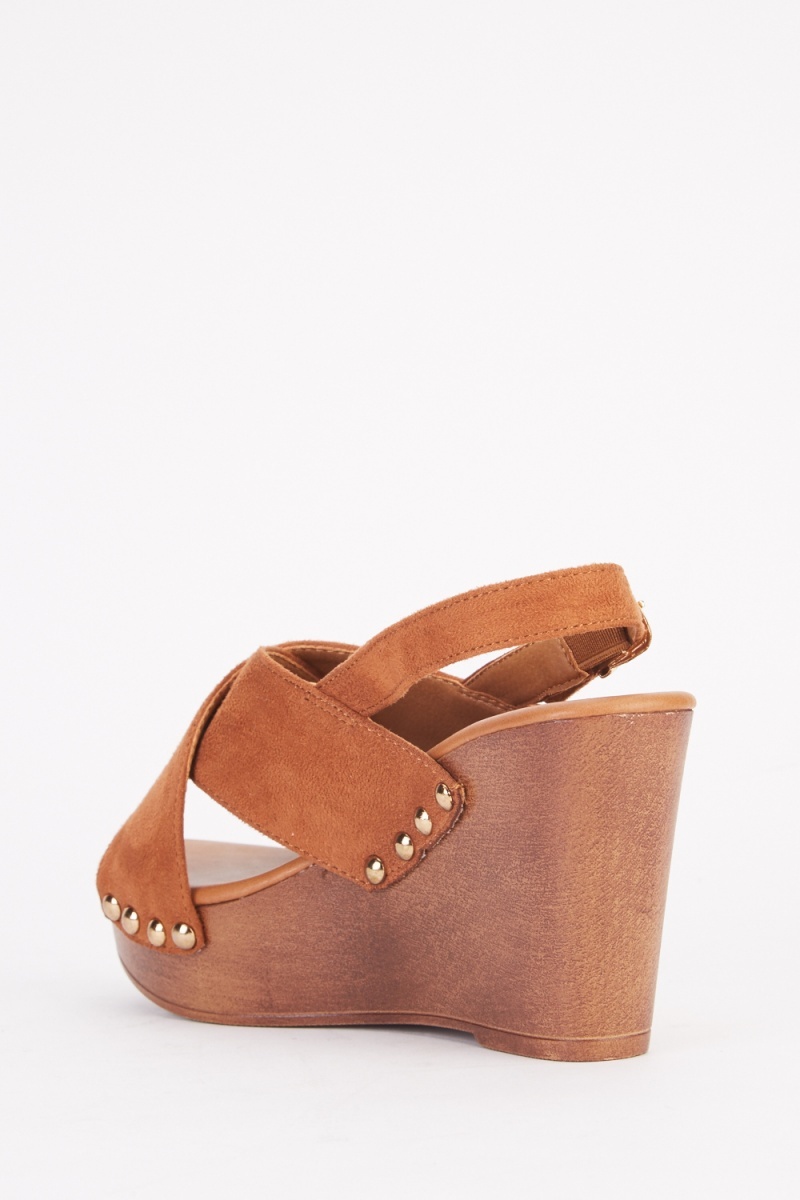 brown lace sandals