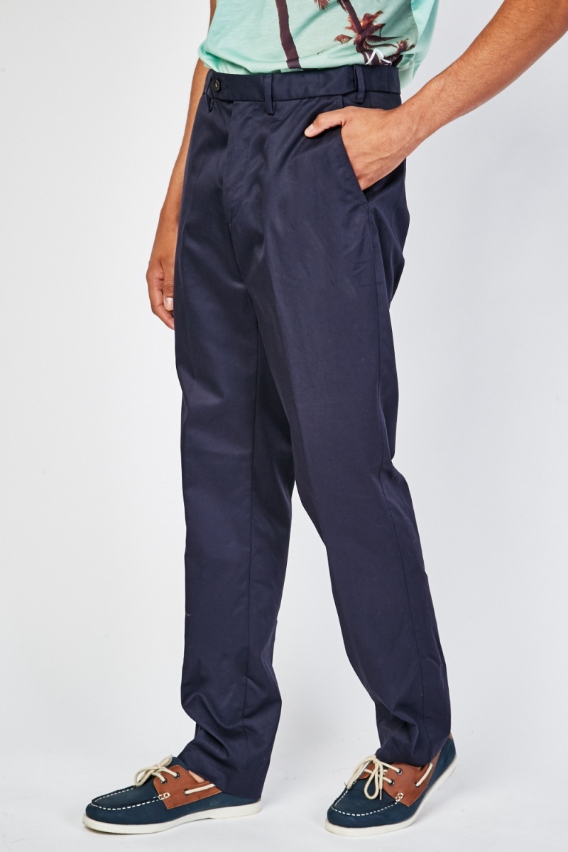 Navy Mens Smart Trousers - Just $7