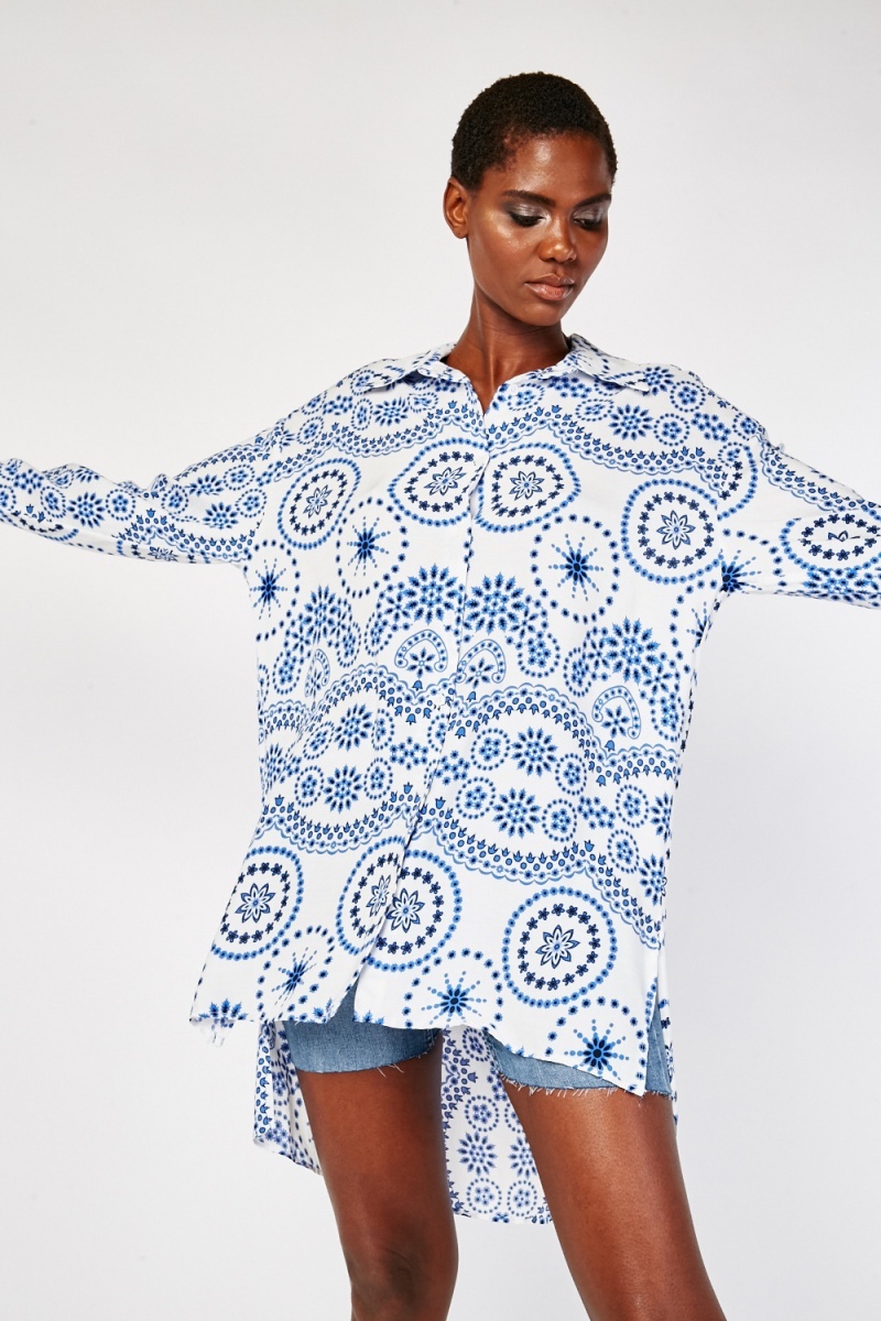 Moroccan Tile Print Shirt - 3 Colours - Just $7