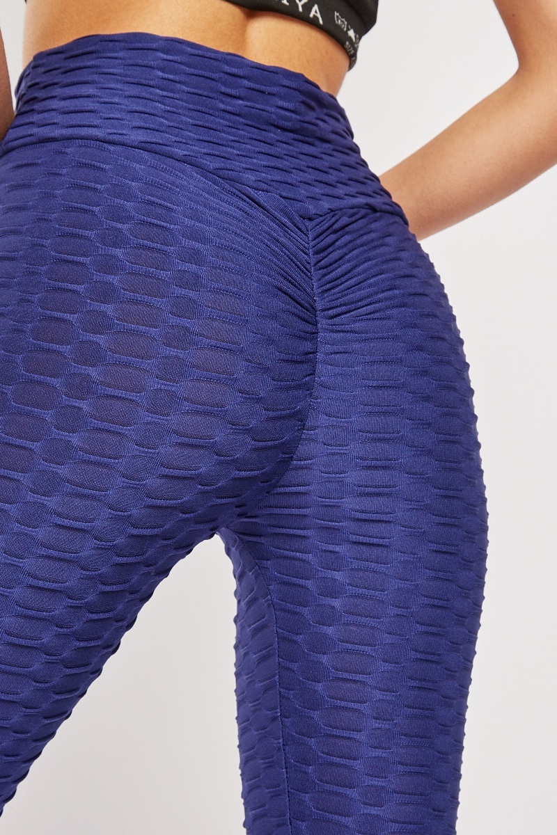 ShoSho Womens TikTok Butt Scrunch Leggings Honeycomb Textured