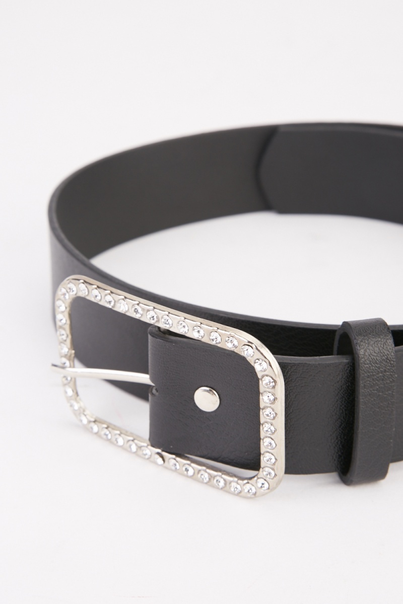 Diamante Encrusted Buckle Belt - Just $7