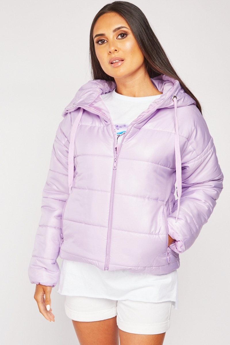 Quilted Hooded Puffa Jacket - Just $8