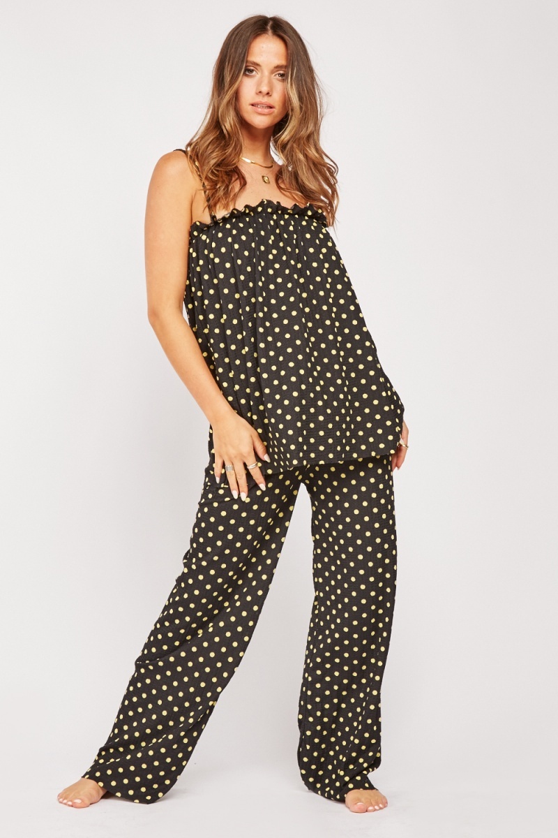 polka dot pyjama bottoms