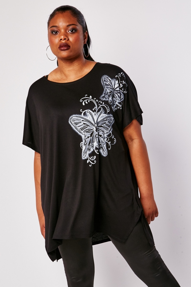 womens butterfly print top