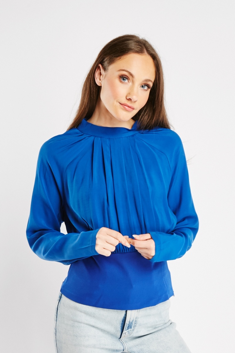 Gathered Panel Blouse - 3 Colours - Just $7