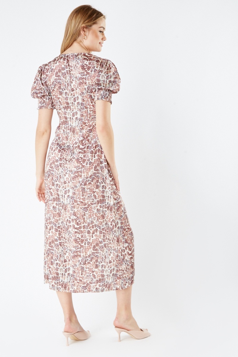 Speckled Print Maxi Tea Dress - Stone/Multi - Just $7
