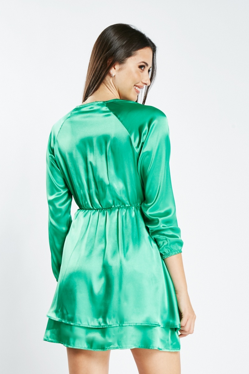 Raglan Sleeve Silky Mini Dress - 5 Colours - Just $7
