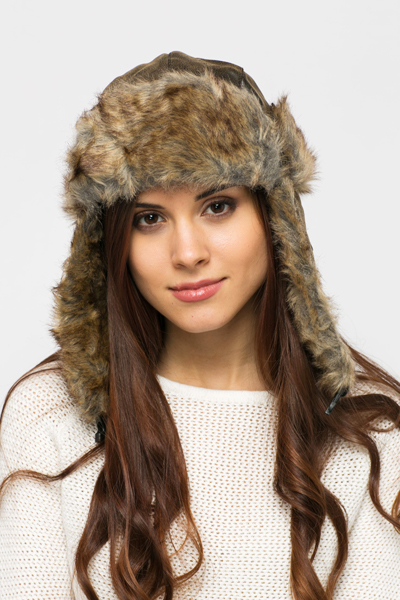 Distressed Faux Leather Ski Hat - Just $7