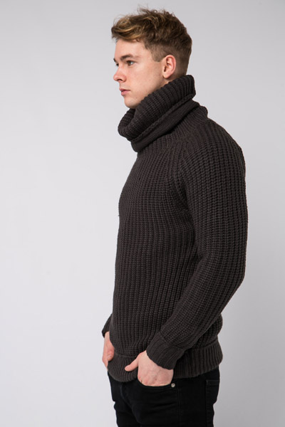 thick roll neck jumper mens