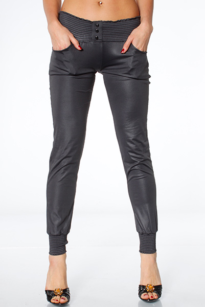 Wet Leather Look Trousers - Just $7