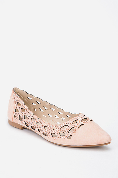 Cut Out Pointed Toe Flats - Just $6