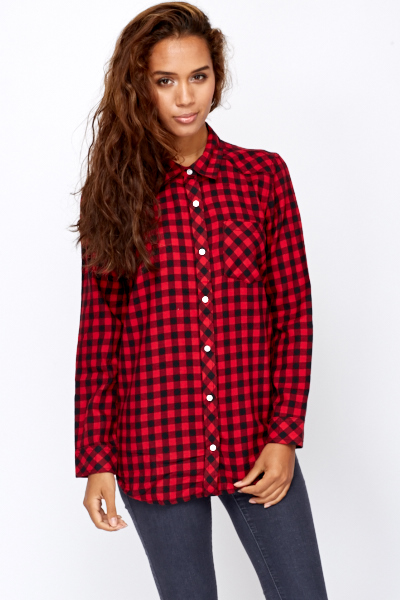 Red/Black Check Shirt - Just $7