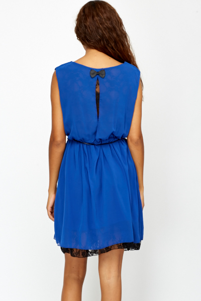 royal blue lace romper