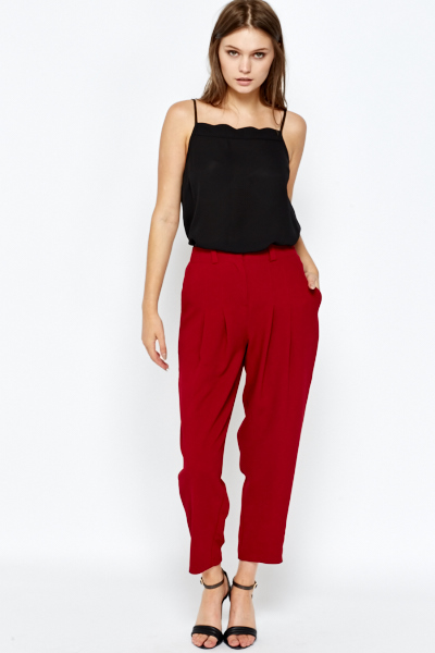 red cigarette trousers