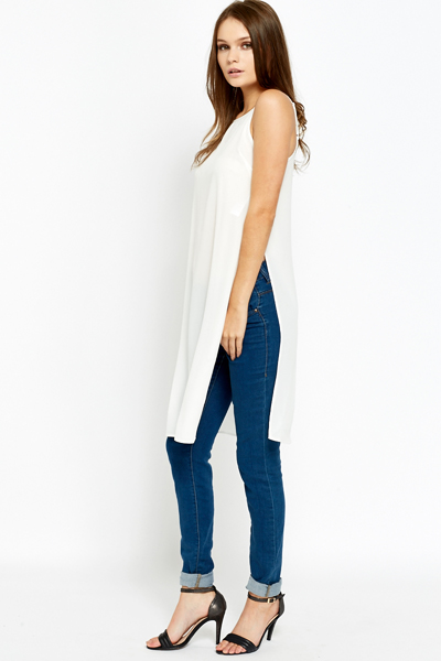 White Longline Top - Just $7