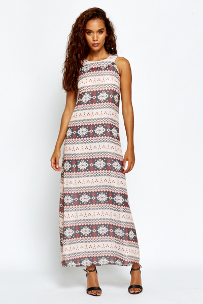 Tribal Print Maxi Dress - Just $7