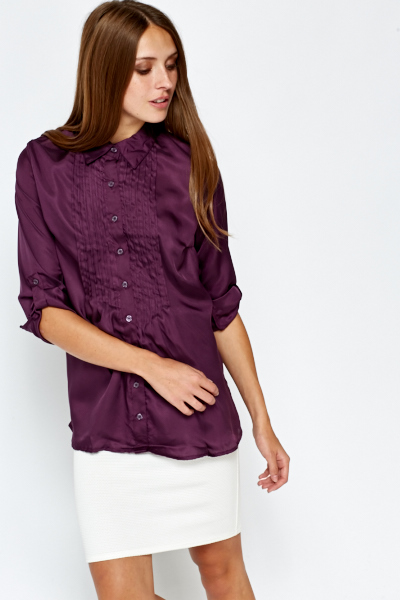 Purple Ruched Blouse - Just $7