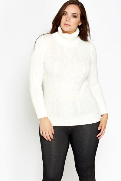 white jumper roll neck