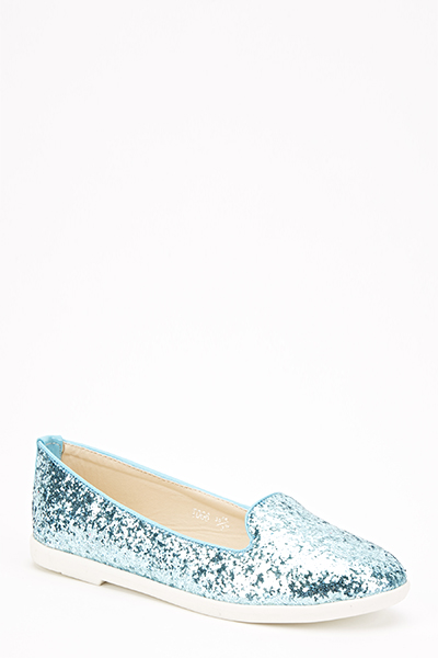 light blue glitter shoes