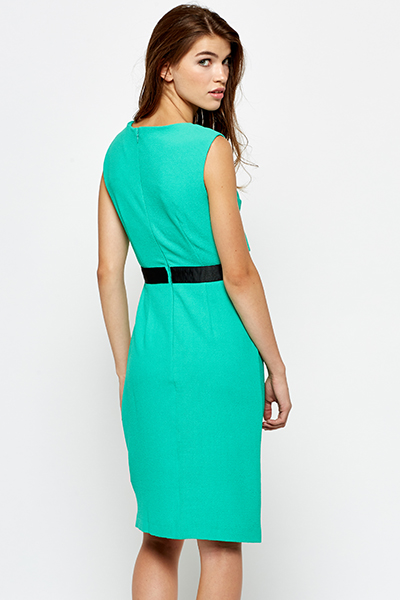 Green Asymmetric Double Layer Dress - Just £5