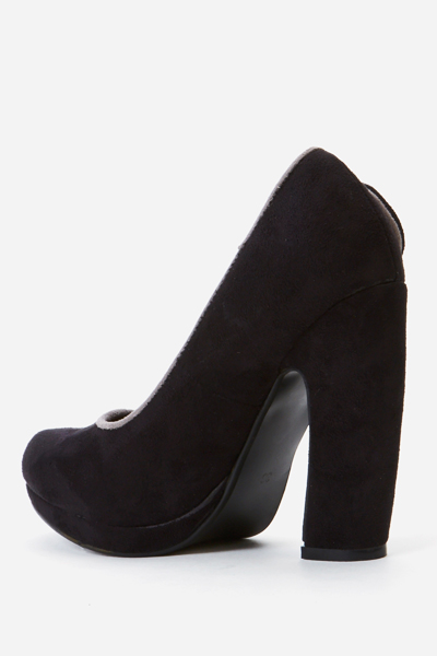 Suedette Curved Heel Shoes - Just £5