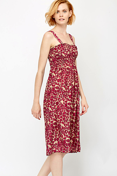 Elastic Top Printed Summer Dress - Just $6