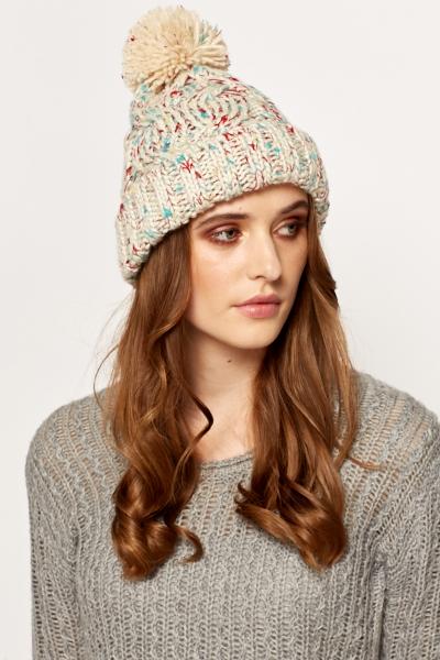 white speckled beanie