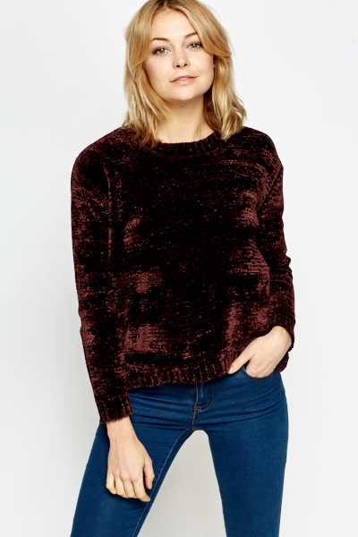 Chocolate Bobble Knit Jumper - Just $7