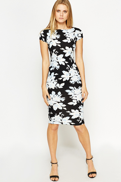 Large Floral Bodycon Dress - Just $7
