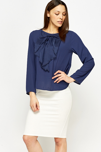Large Bow Ruffled Blouse - Just $7