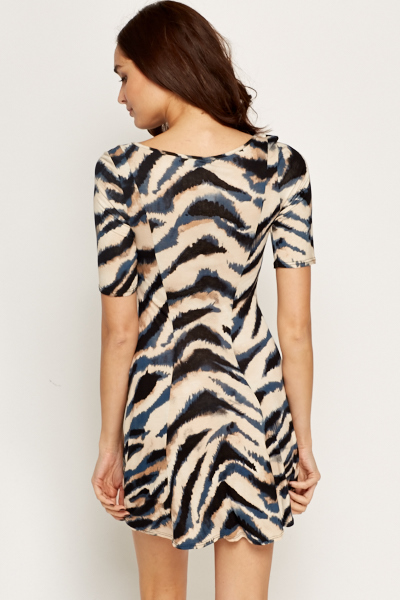 Beige Tiger Striped Dress - Just $7