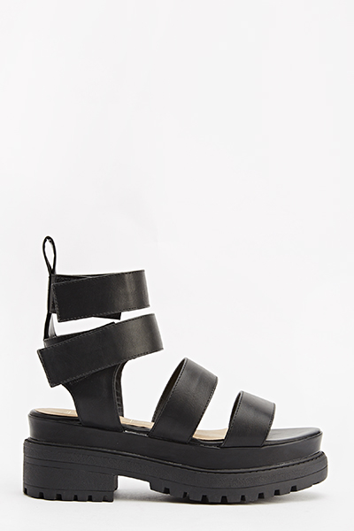 Ankle Strappy Chunky Sandals - Just $7