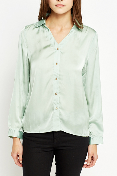 Silky Mint Blouse - Just $7