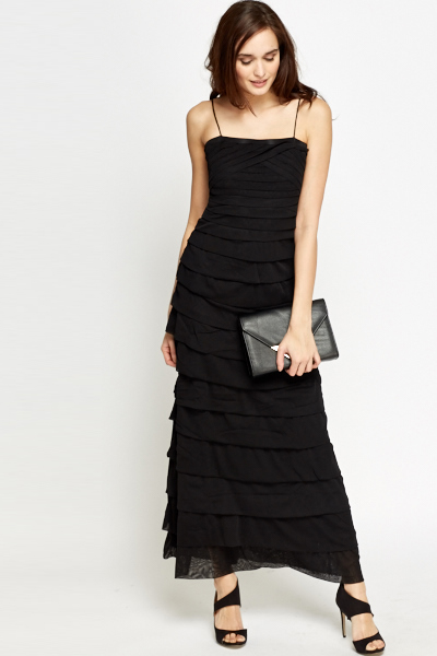 Black Layered Maxi Dress - Just $6