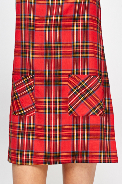 womens tartan pinafore