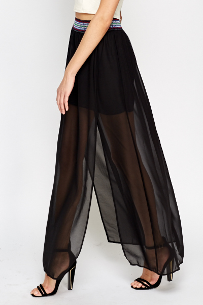 Sheer Overlay Maxi Skirt - Just $7