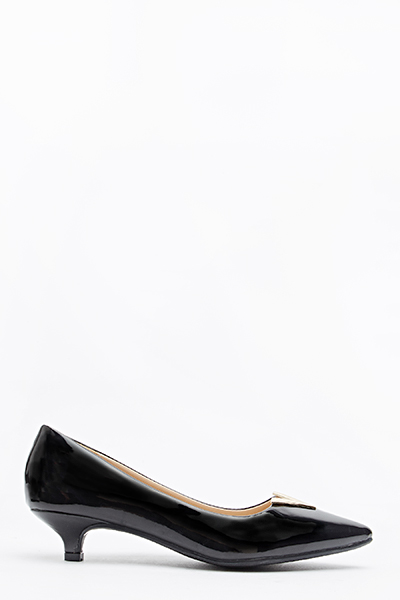 black kitten heel shoes