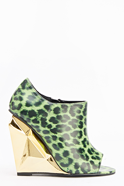 animal print wedge shoes