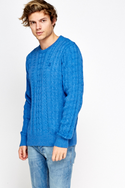 Knitted Plait Design Jumper - Just $7